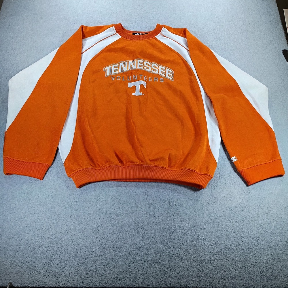 Starter Mens Tennessee Volunteers Sweatshirt Orange Large Embroidered Logo
